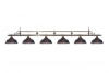 Бильярдный светильник на 6 плафонов Хедус (латунь)