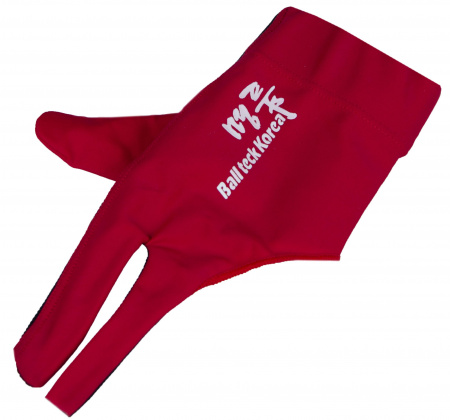 Перчатка бильярдная Ball Teck MFO (черно-красная, вставка замша), защита от скольжения